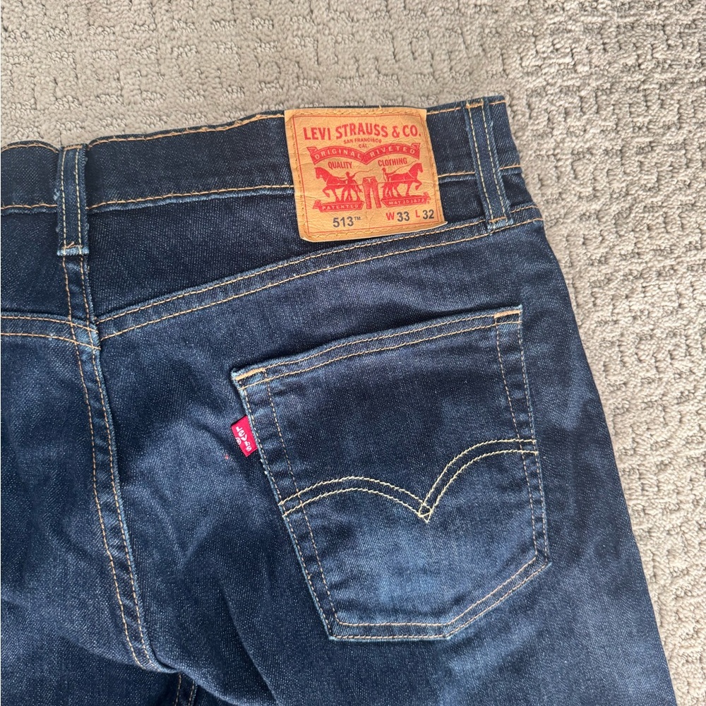 Levi's Indigo Denim Jeans with Classic Stitching 513